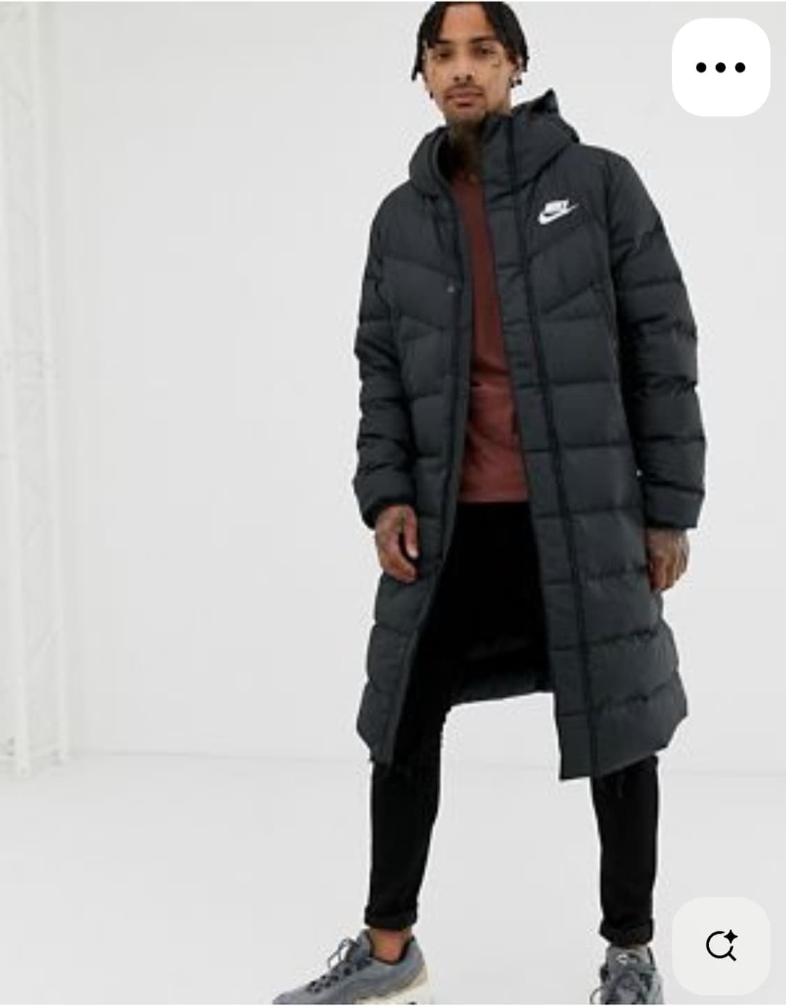 나이키 롱패딩 M 블랙 새상품급 상품이미지1