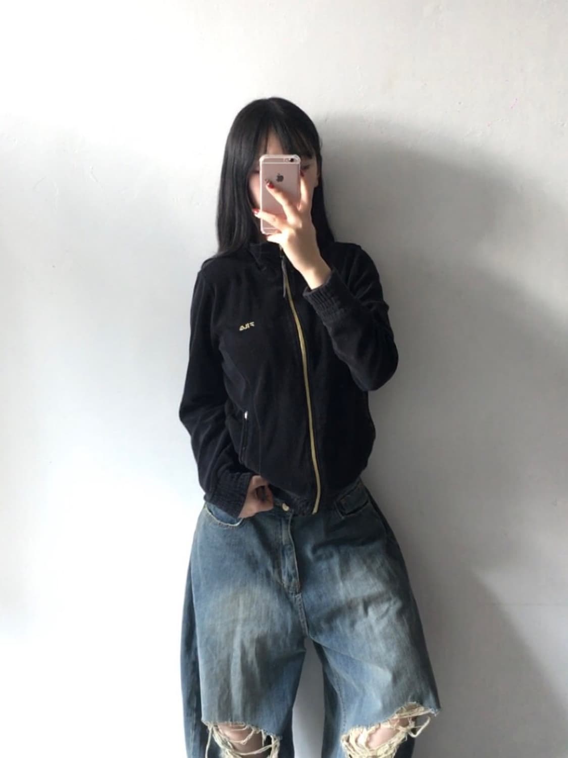 필라 벨벳 집업 상품이미지2