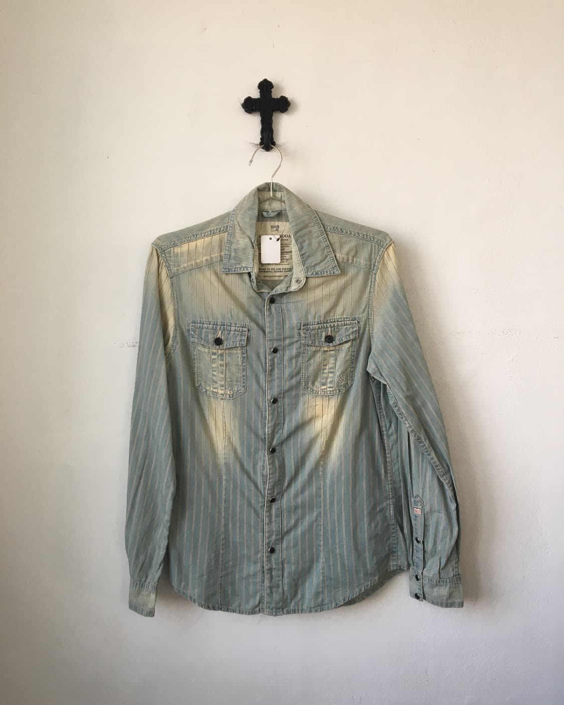 Washing stripe pattern shirt 상품이미지2