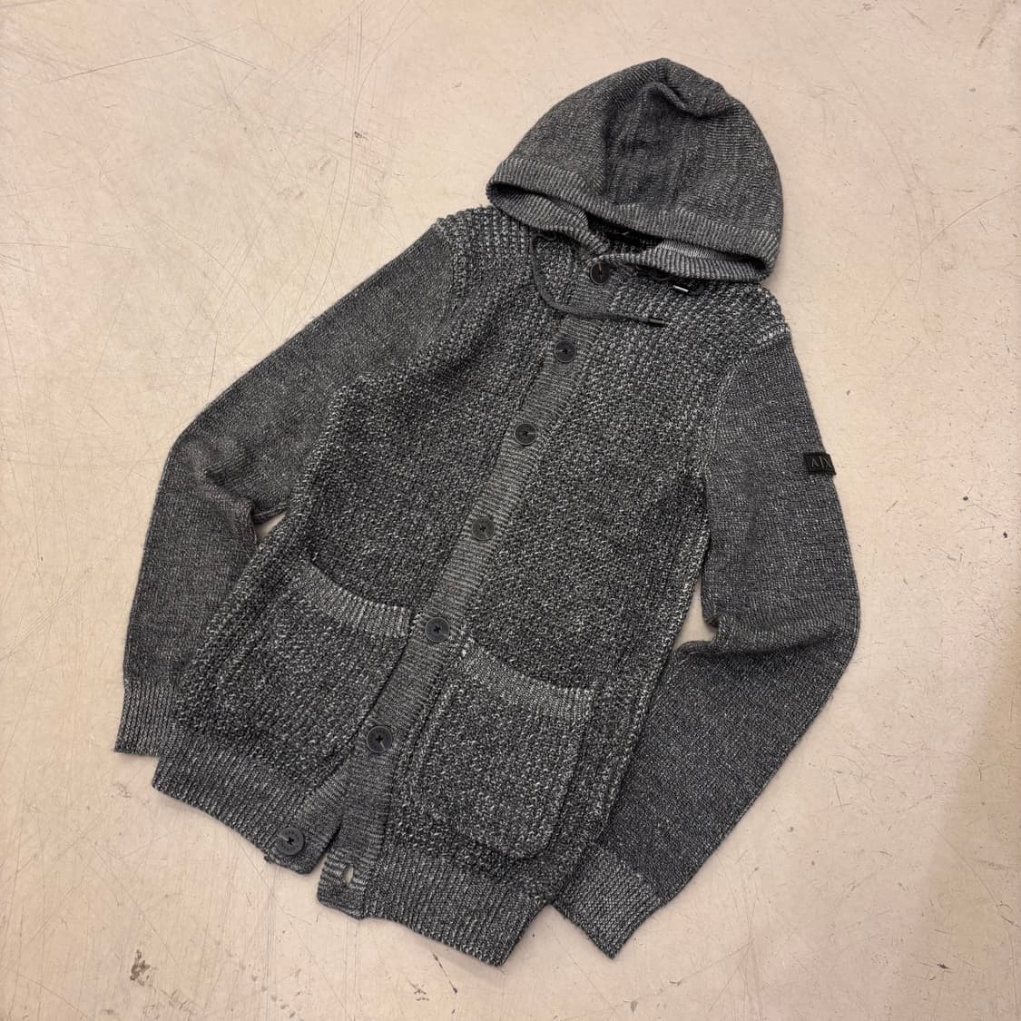 아르마니익스체인지 보카시 니트 후드 가디건 상품이미지1