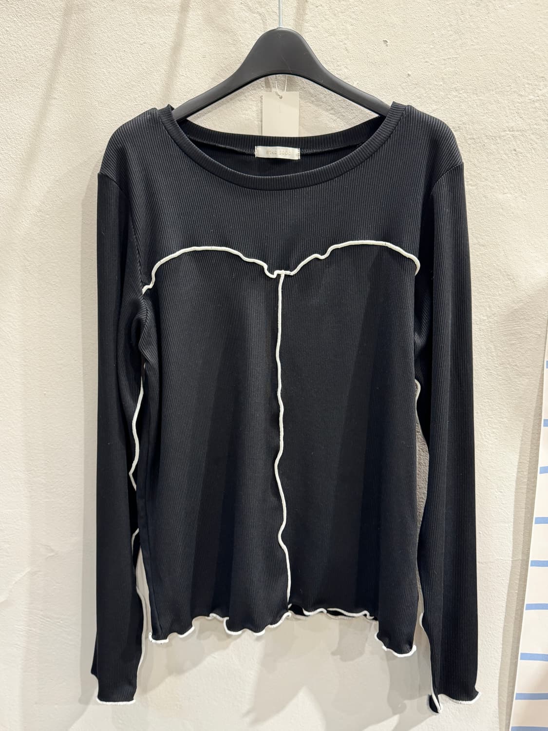 japan vintage 라이닝 골지 티셔츠 상품이미지1