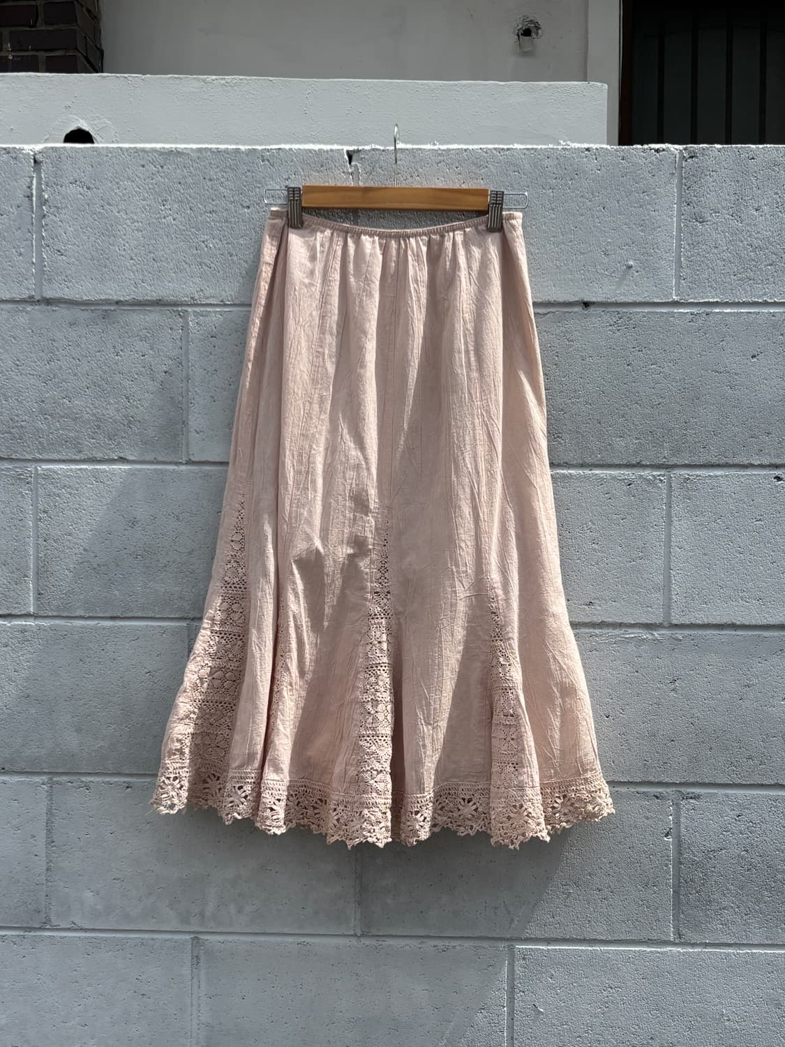 발레코어 빈티지 레이스 밴딩 스커트 상품이미지1