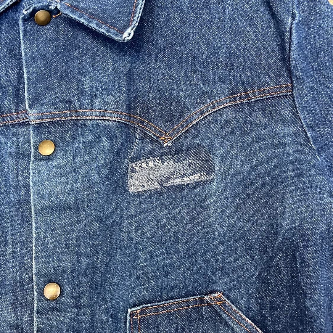 레어 90s USA 웨스턴 스타일 진청자켓 데님자켓 상품이미지4
