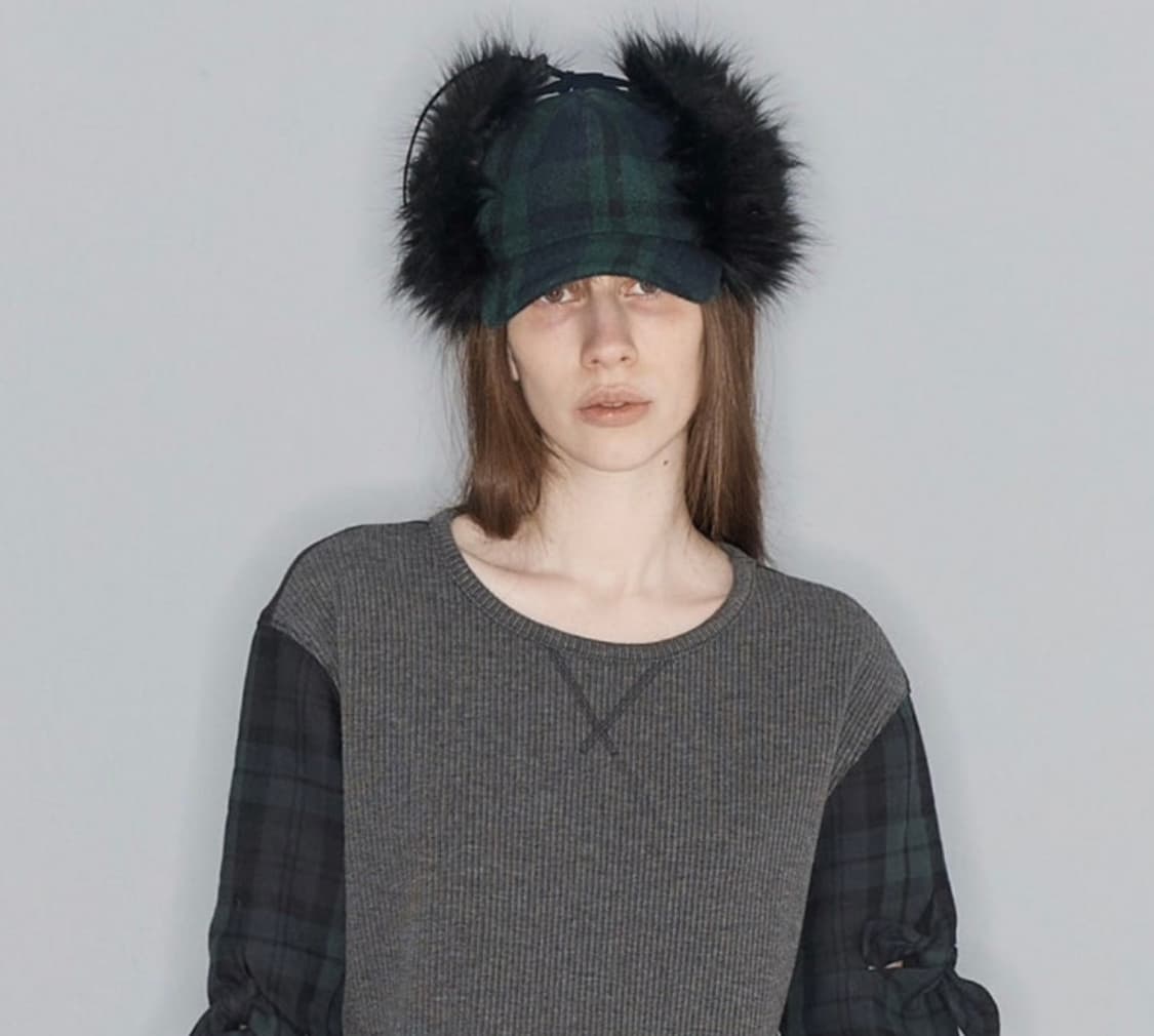 오픈와이와이 tartan faux fur earflap cap 상품이미지2