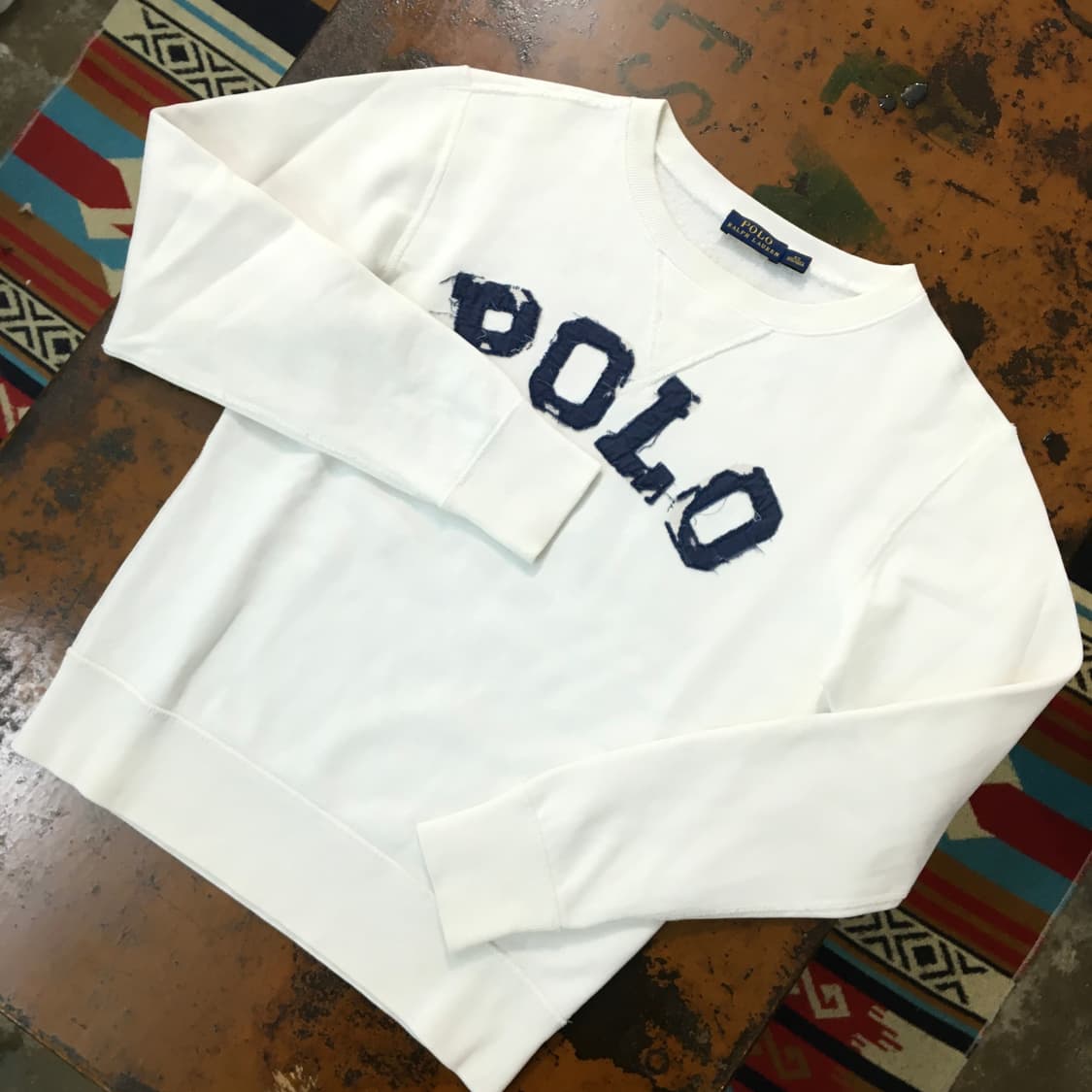 폴로랄프로렌 POLO 로고 화이트 스웨트셔츠 맨투맨 여성 44 사이즈 상품이미지2