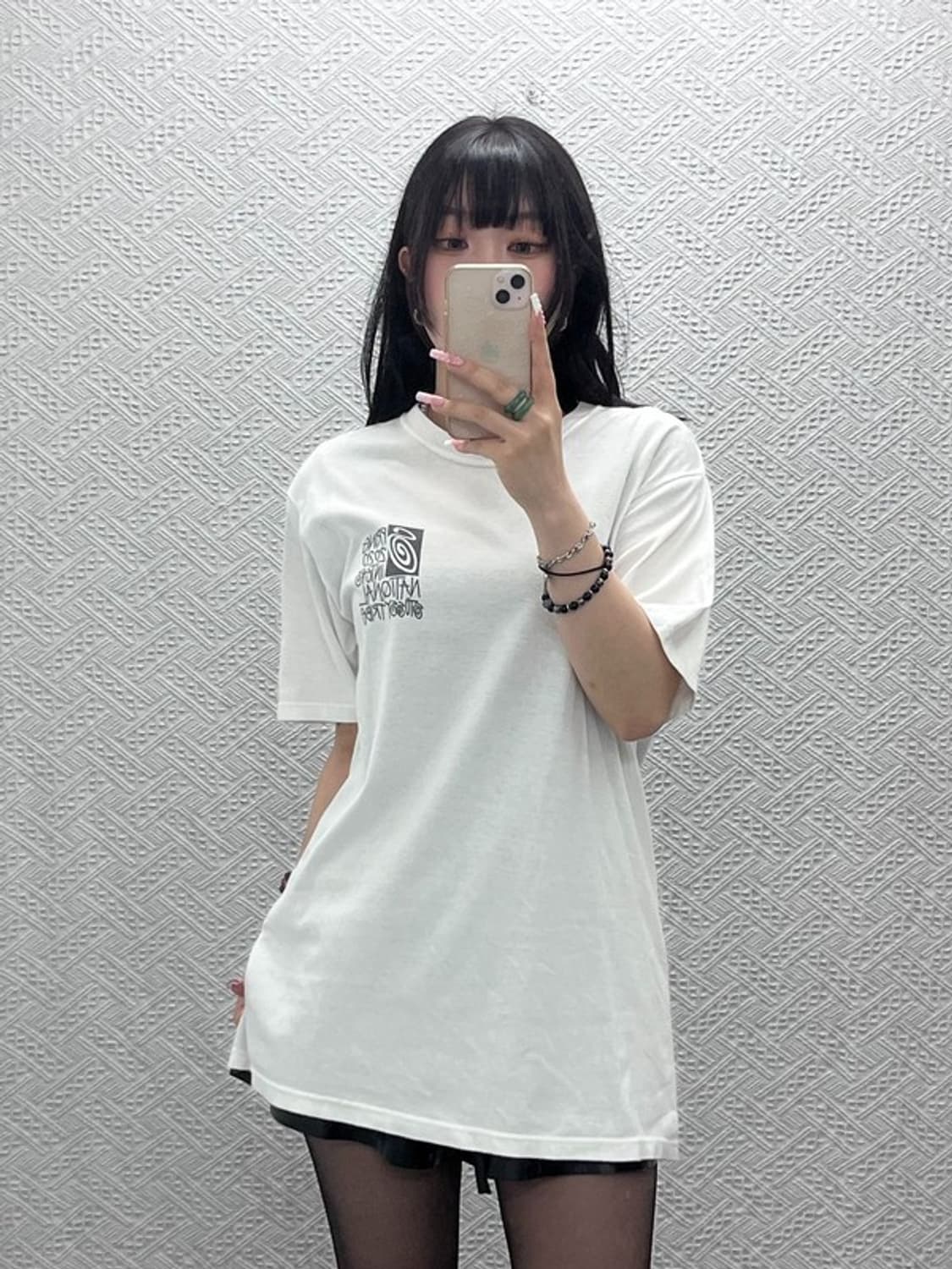 스투시 40주년 빈티지 캐주얼 나이트 프린팅 반팔티 M C12320 상품이미지1