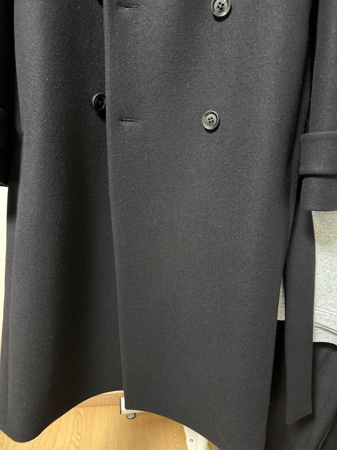 준지 뽀글이 후드 디테쳐블 맥시 코트 상품이미지4