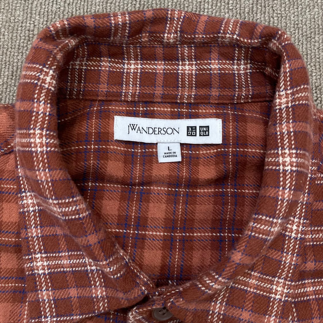 jw앤더슨 유니클로 플란넬 체크 셔츠 L  상품이미지2