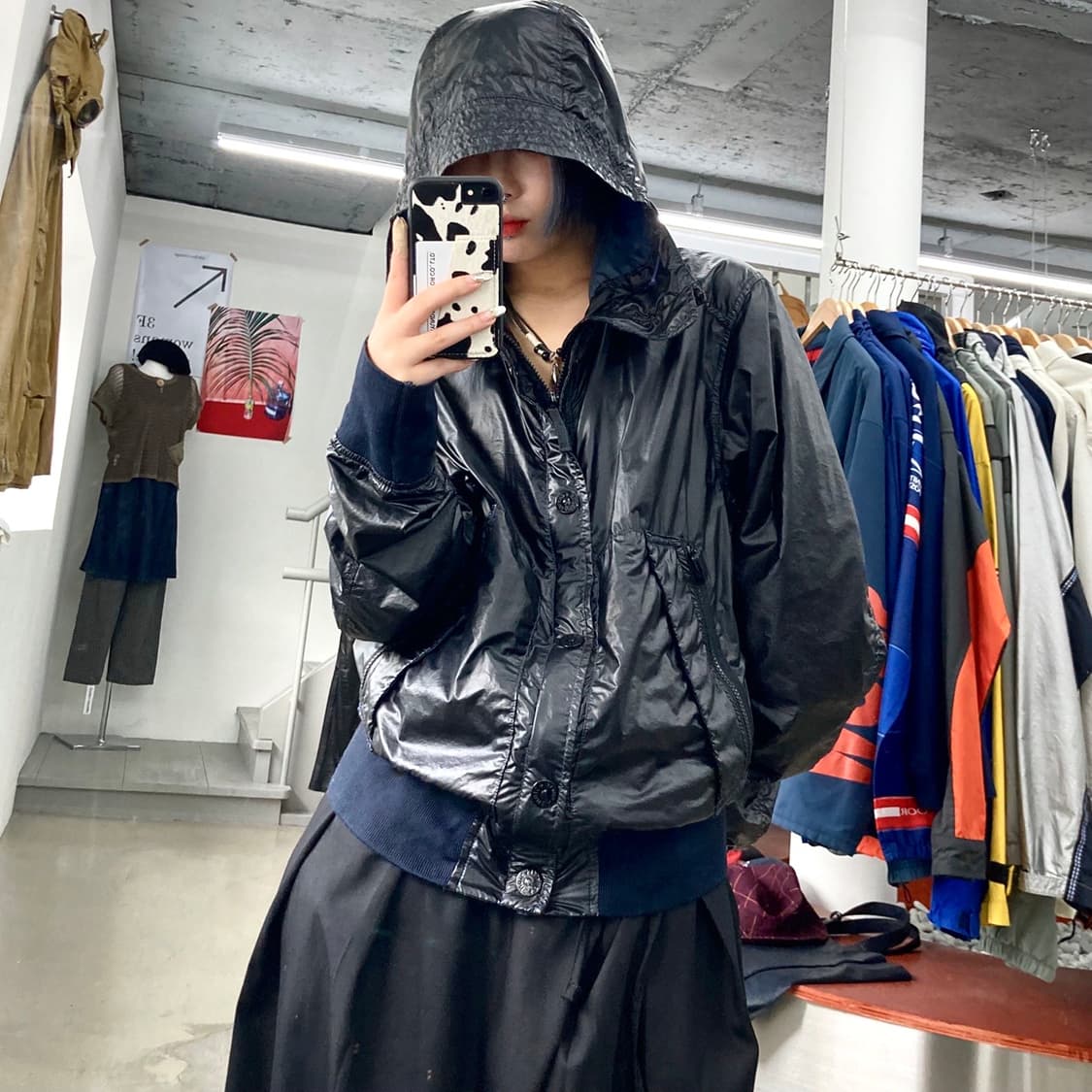 스톤 아일랜드 와펜 글래스 폴리아미드 나일론 후드자켓 상품이미지3