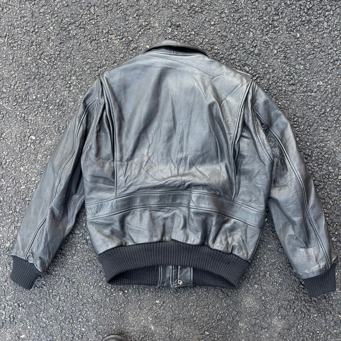 90년대 일본 a-2 가죽 자켓 상품이미지2
