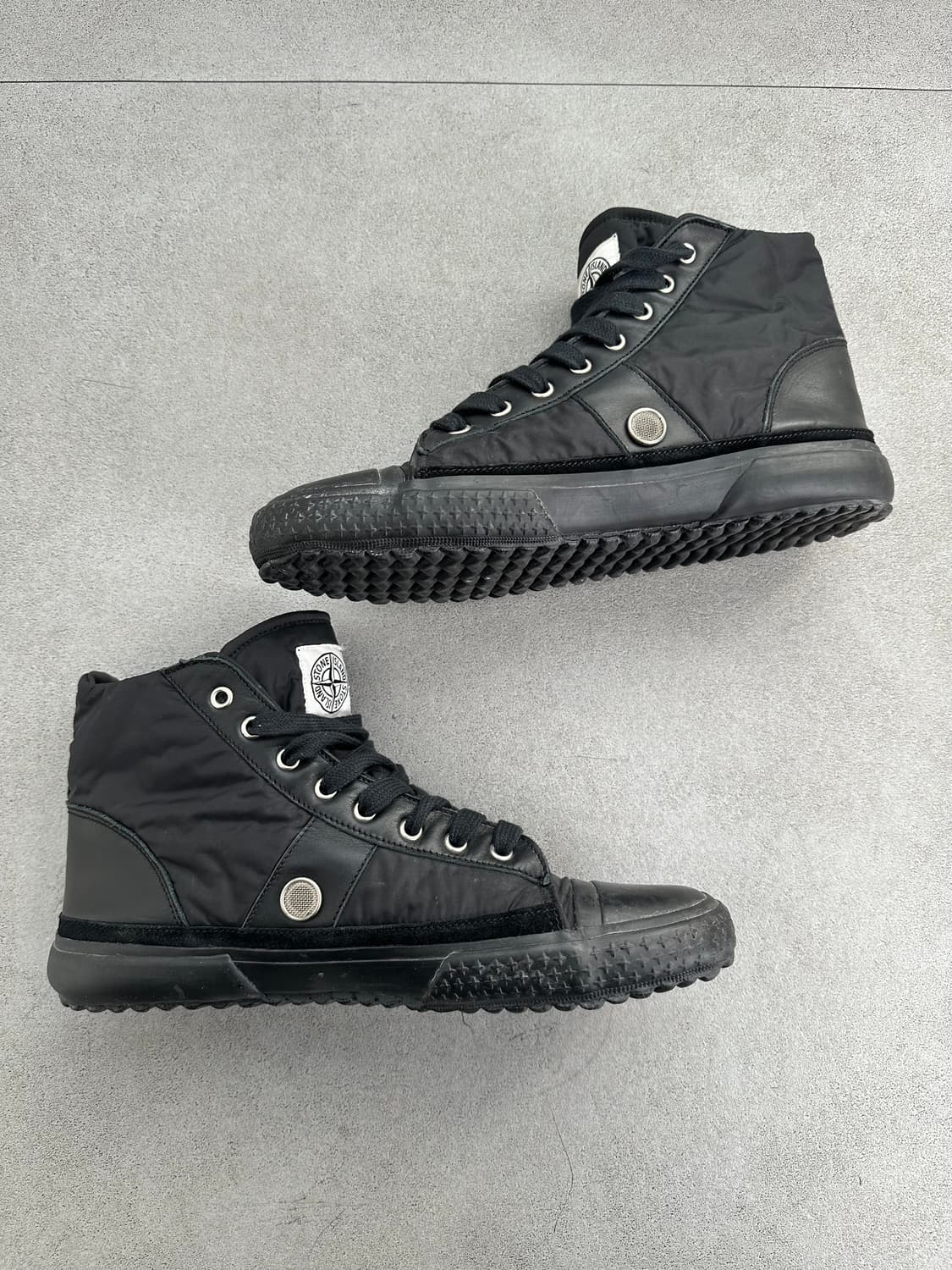 스톤 아일랜드 나일론 레더 유틸리티 하이탑 상품이미지6