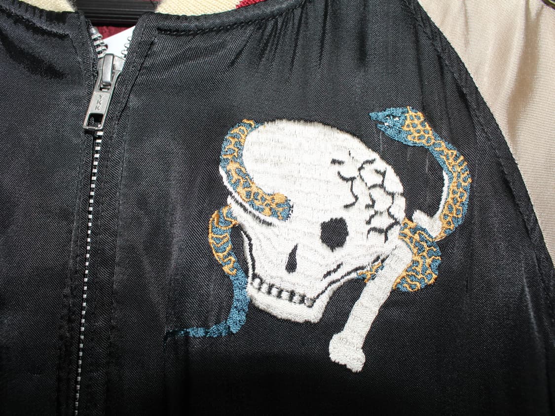 휴스톤 스켈레톤 자수 스카쟌 L 상품이미지3