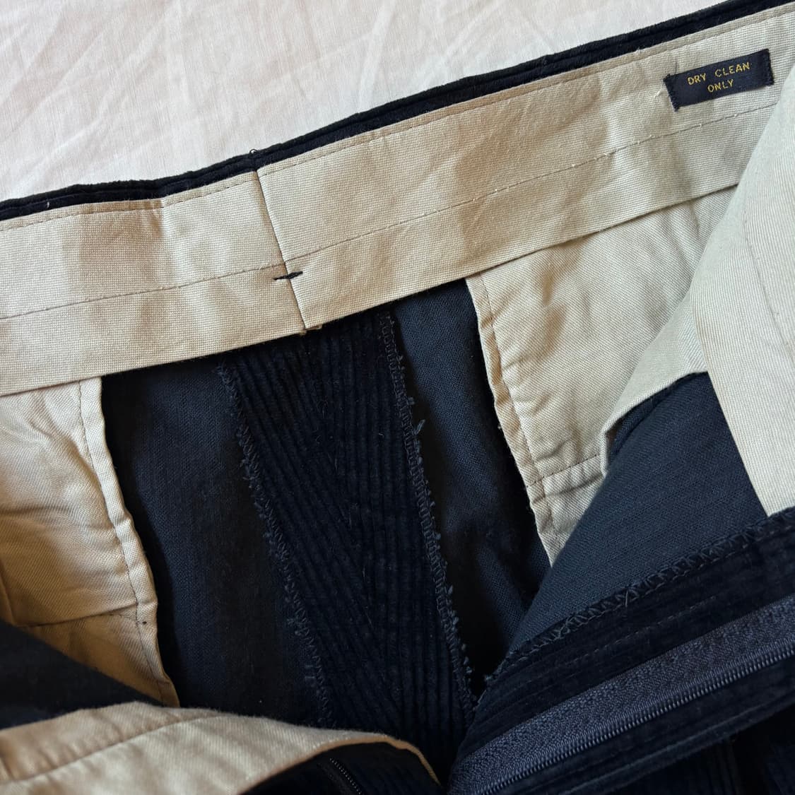 (33) 70s USA CB 블랙 투턱 코듀로이 팬츠 상품이미지6