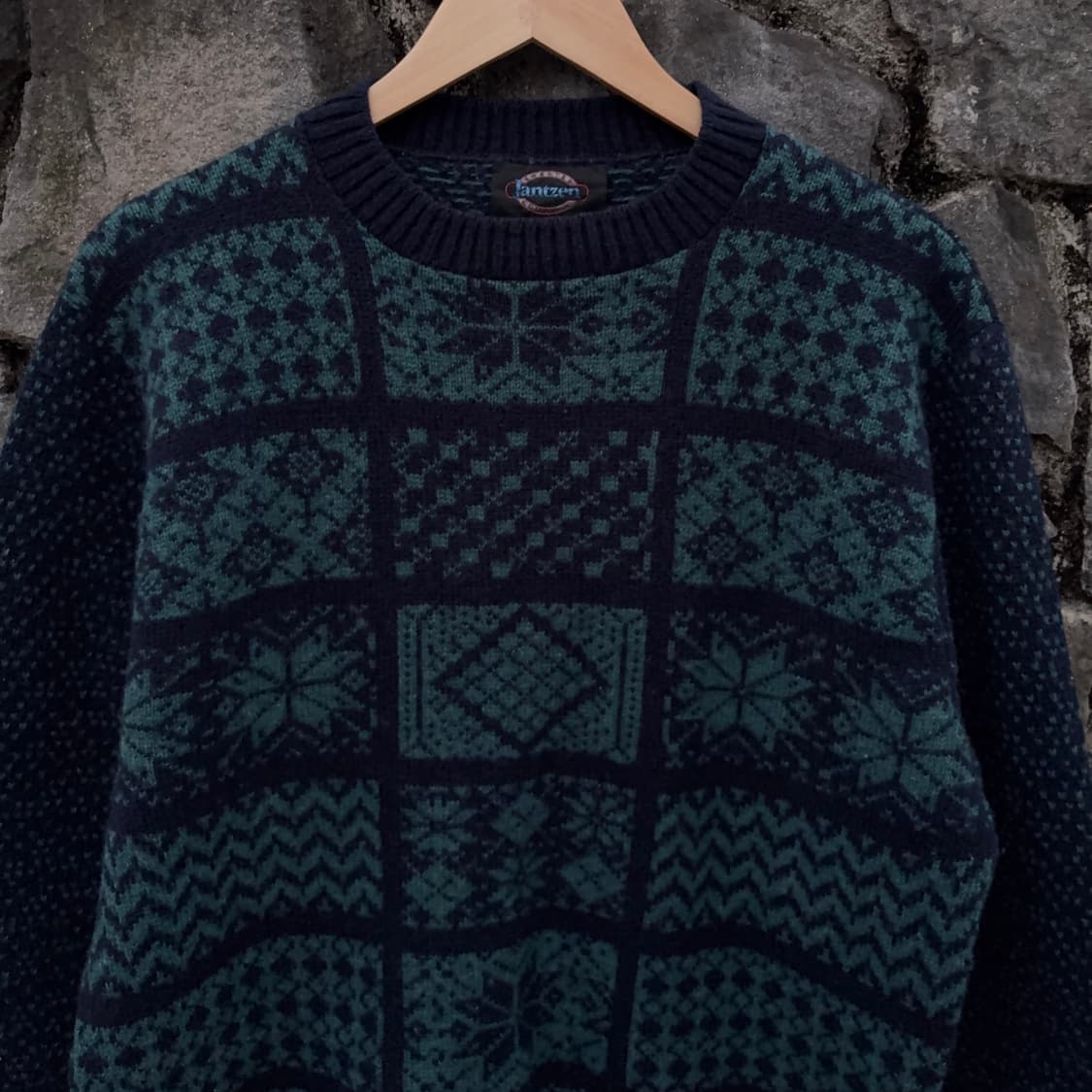 잔즌 Jantzen 노르딕 패턴 울 스웨터 상품이미지2