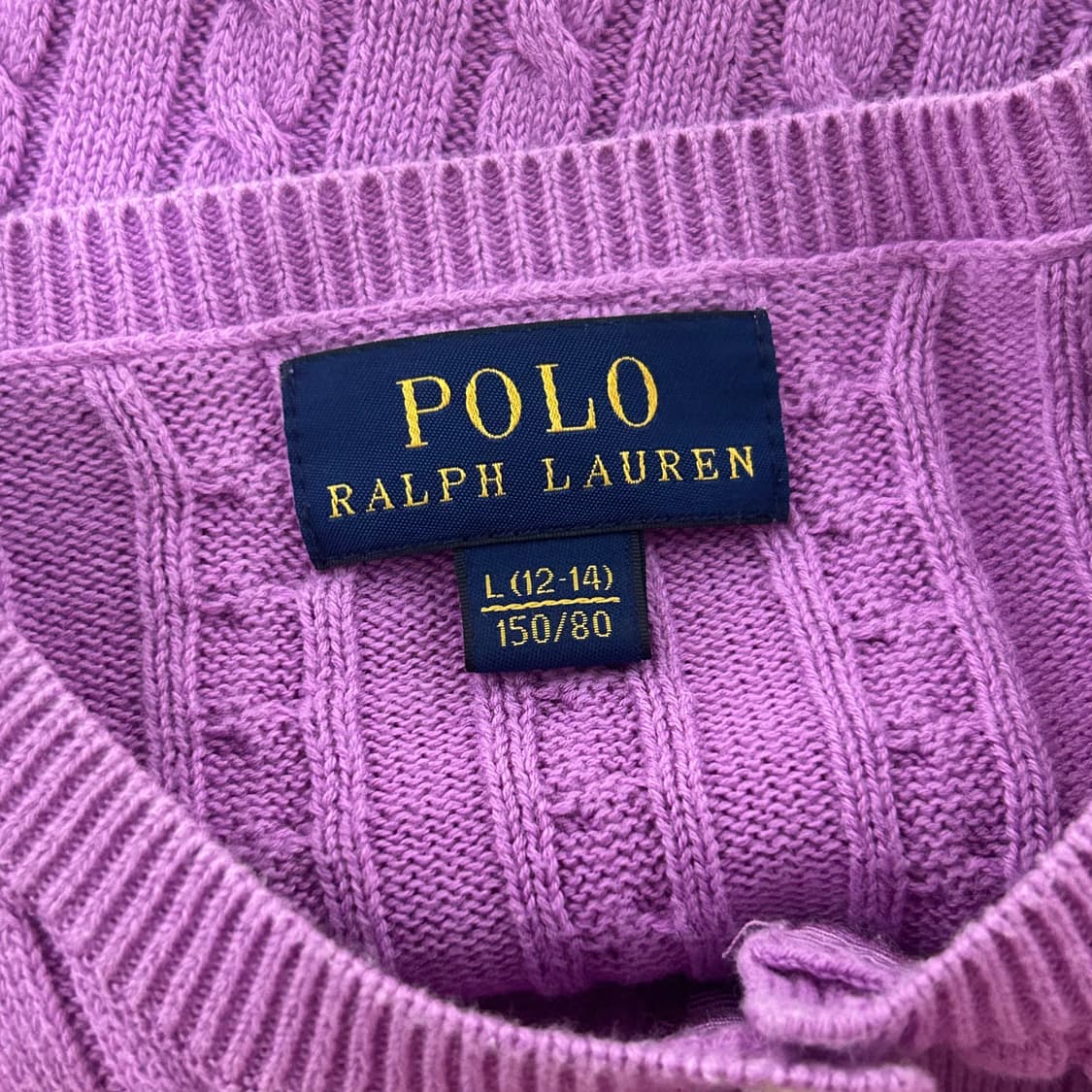 폴로 랄프로렌 신형 걸즈 니트 가디건 퍼플 핑크 L  상품이미지6