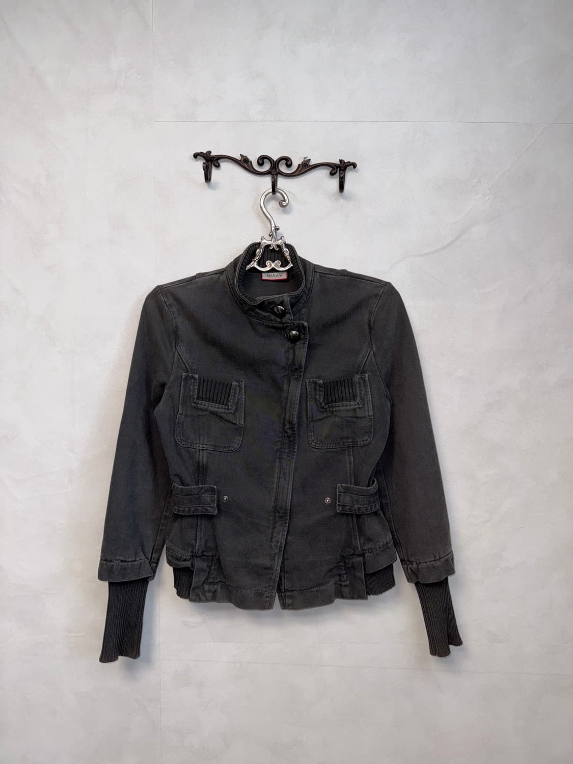Max&Co gray denim buckled warmer jacket  상품이미지1