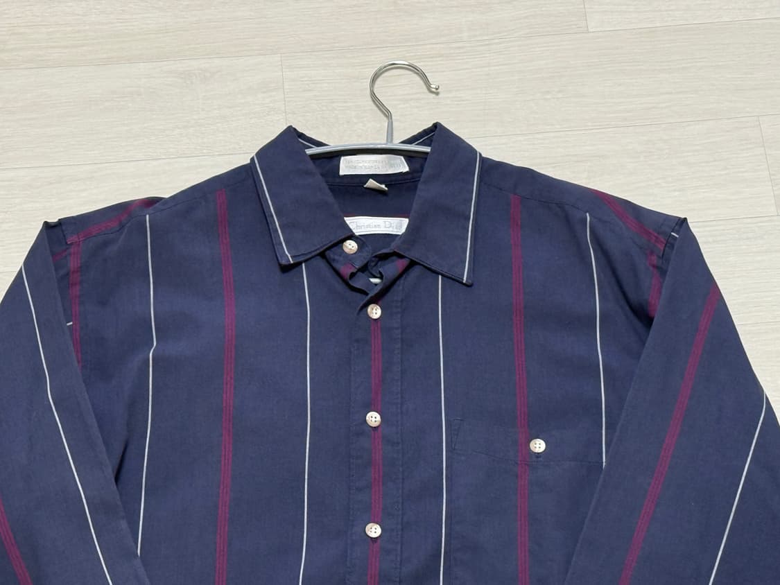 디올 90s 빈티지 스트라이프 셔츠 L 상품이미지1