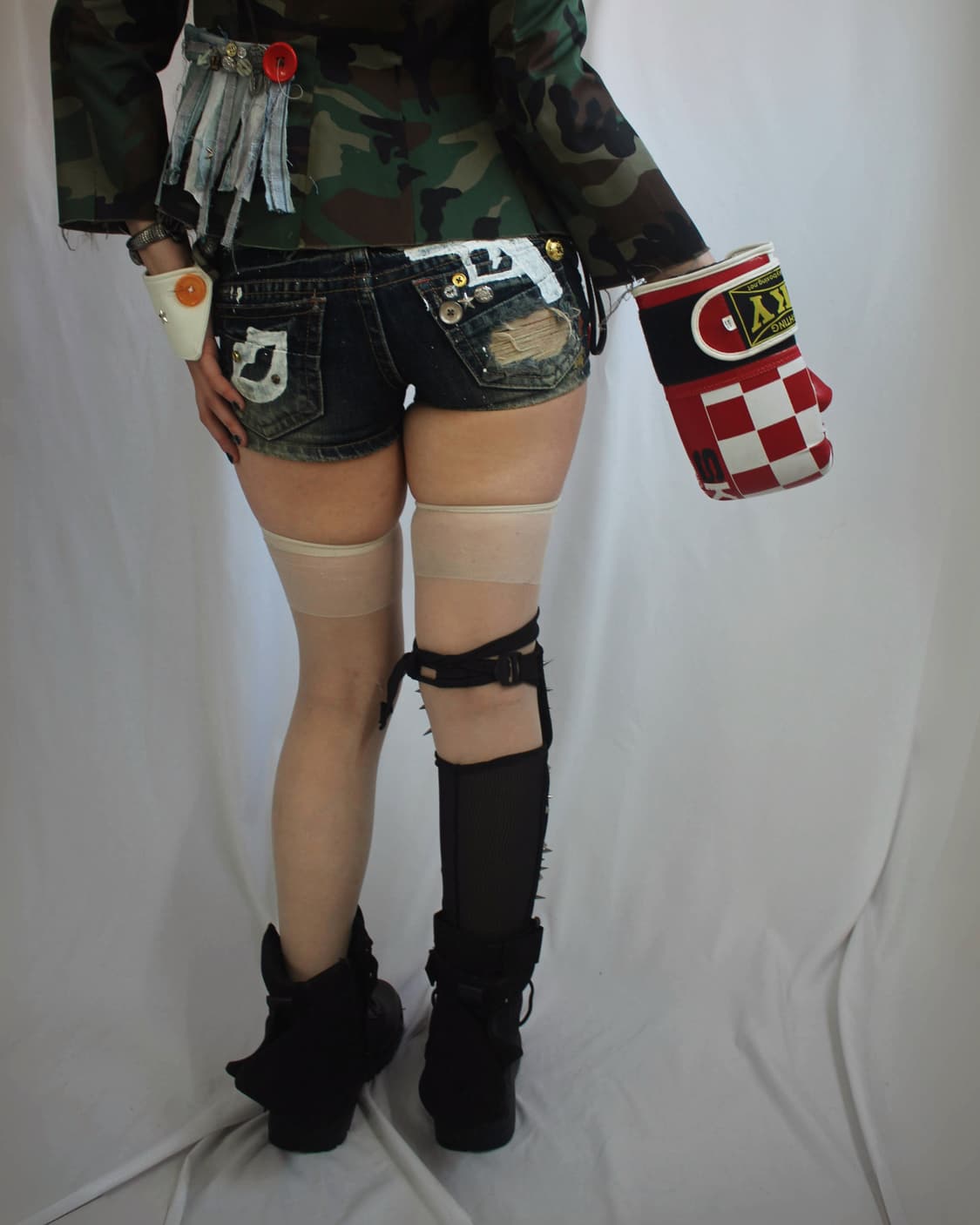 Kitsch Hand-Drawn Y2K Denim shorts  상품이미지6