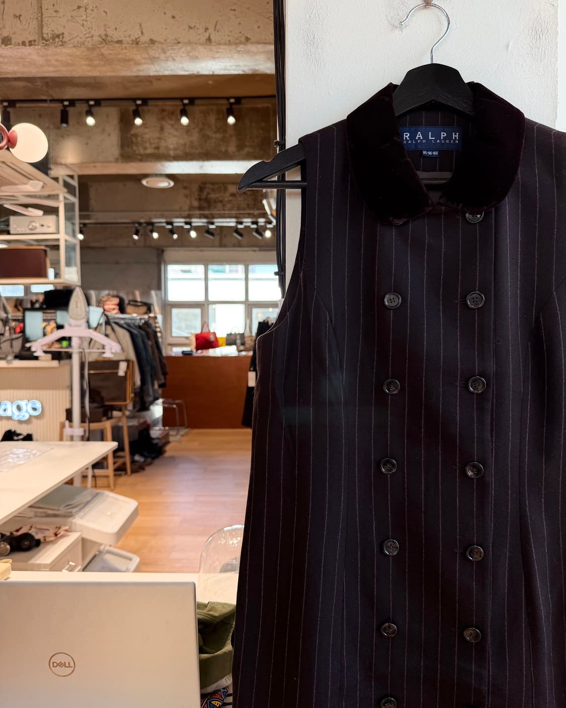 폴로 랄프로렌 브라운 스트라이프 슬리브리스 원피스 상품이미지4