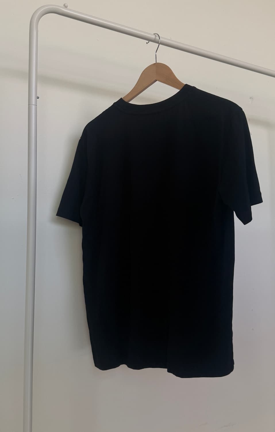 MSGM 자수 로고 커시브 코튼 크루넥 티셔츠 블랙 상품이미지2