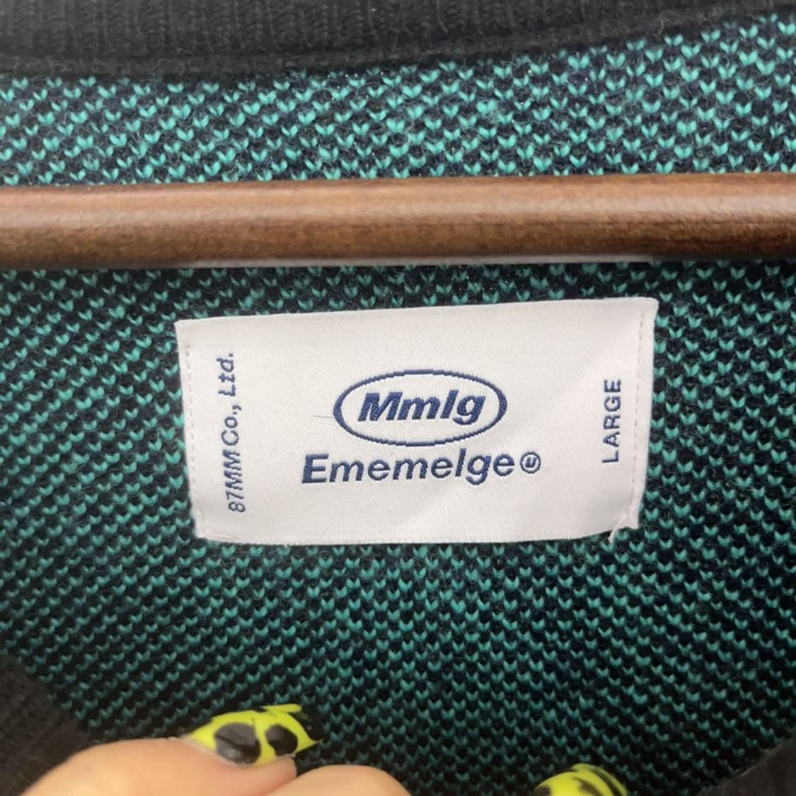 MMLG 빈티지 유니크 키치 아가일 가디건 L C07501 상품이미지5