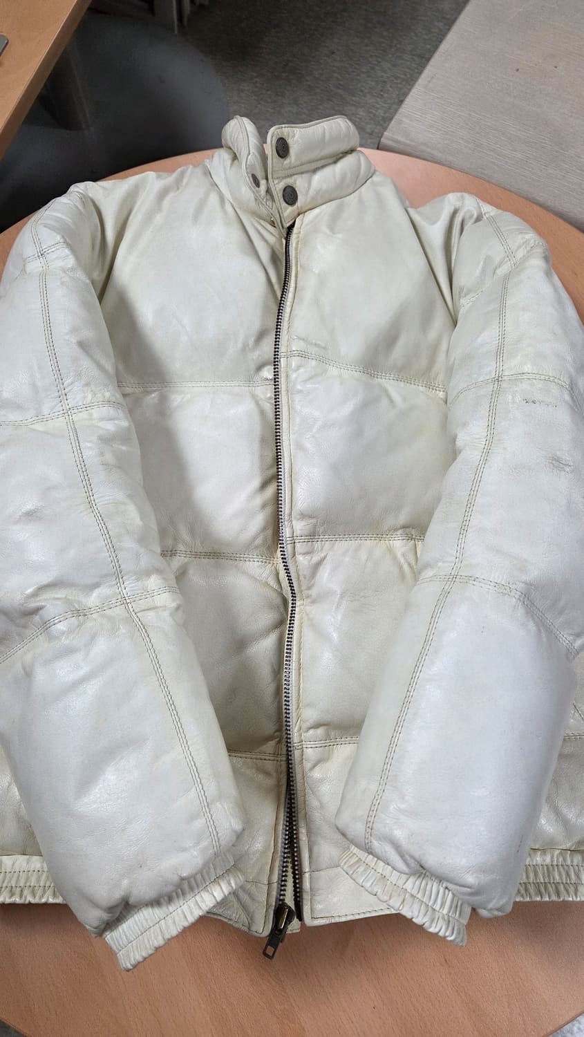 더블알엘 RRL 아이보리 레더 자켓 다운 M 판매 상품이미지1