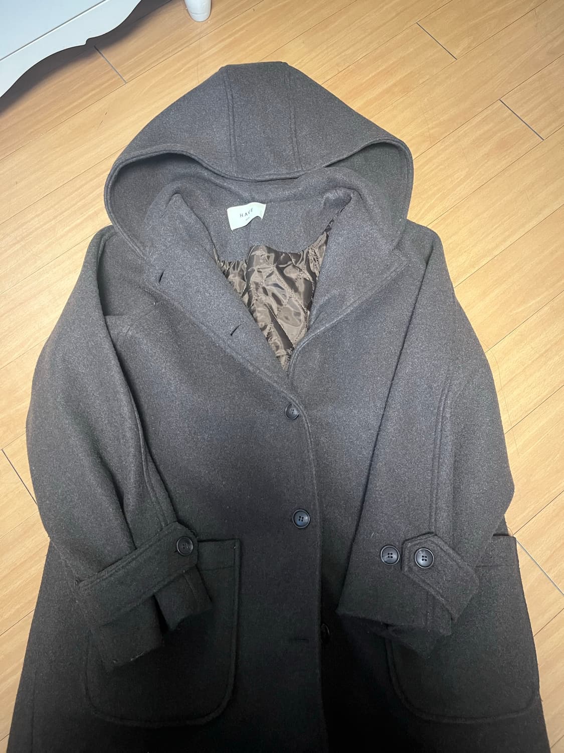 브라운 후디 코트 상품이미지2