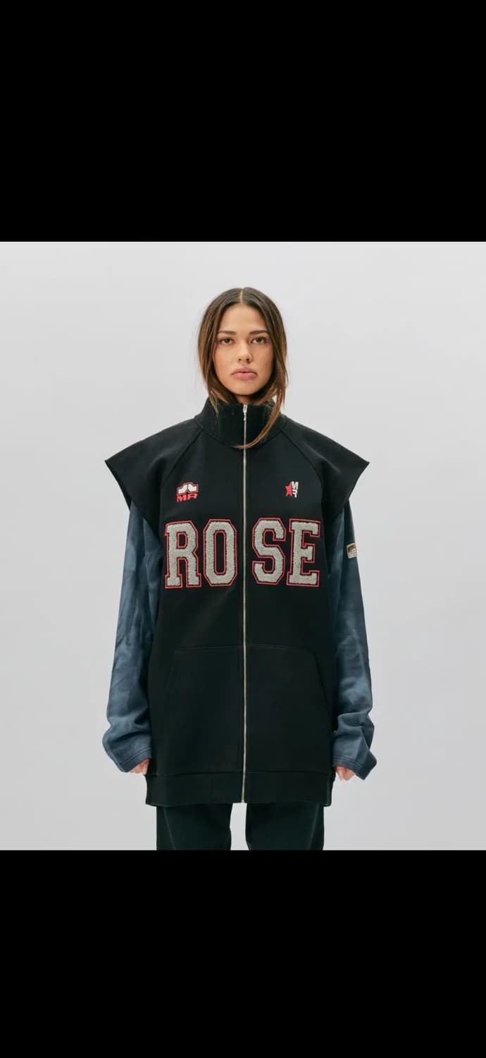 마틴로즈 집업 니트 하이넥 베스트 블랙 XL 상품이미지3