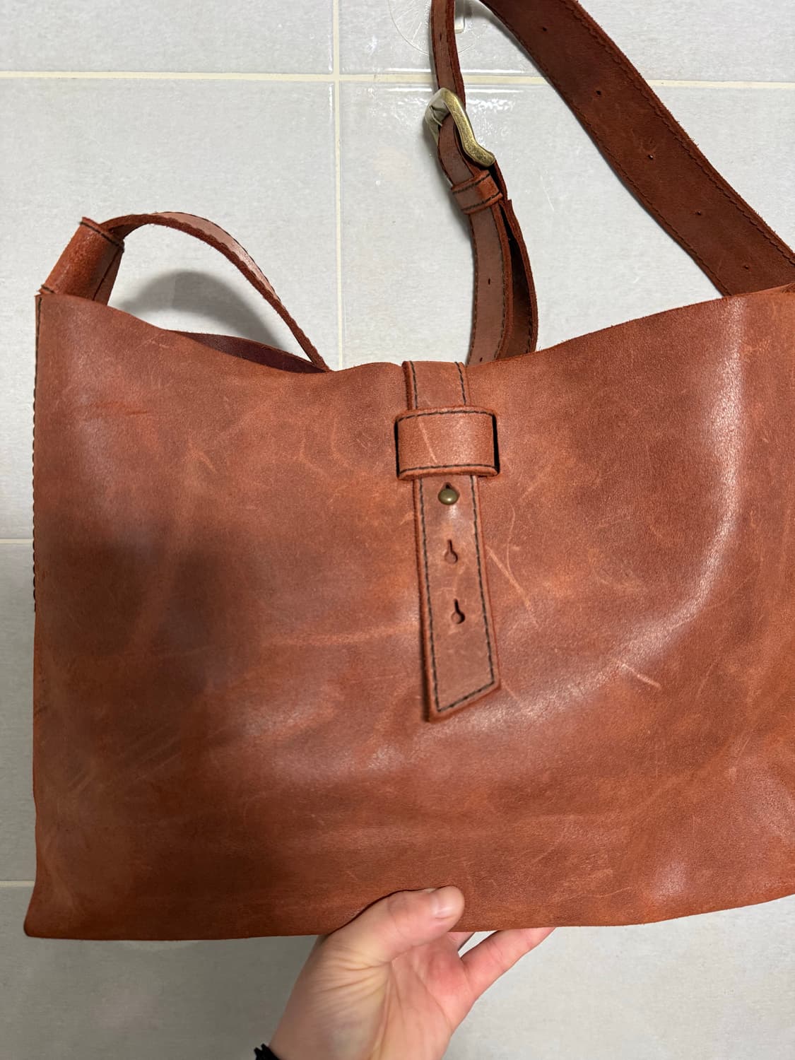 빈티지소가죽크로스가방 상품이미지5