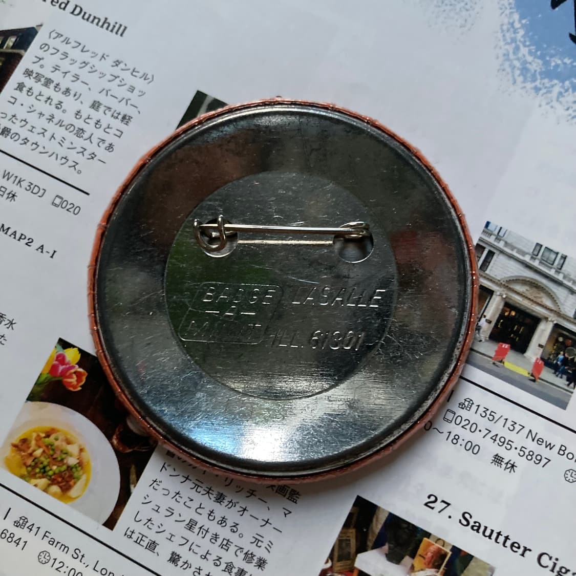 빈티지 1978 camp 오렌지 핀 버튼 뱃지 브로치 악세사리 상품이미지2