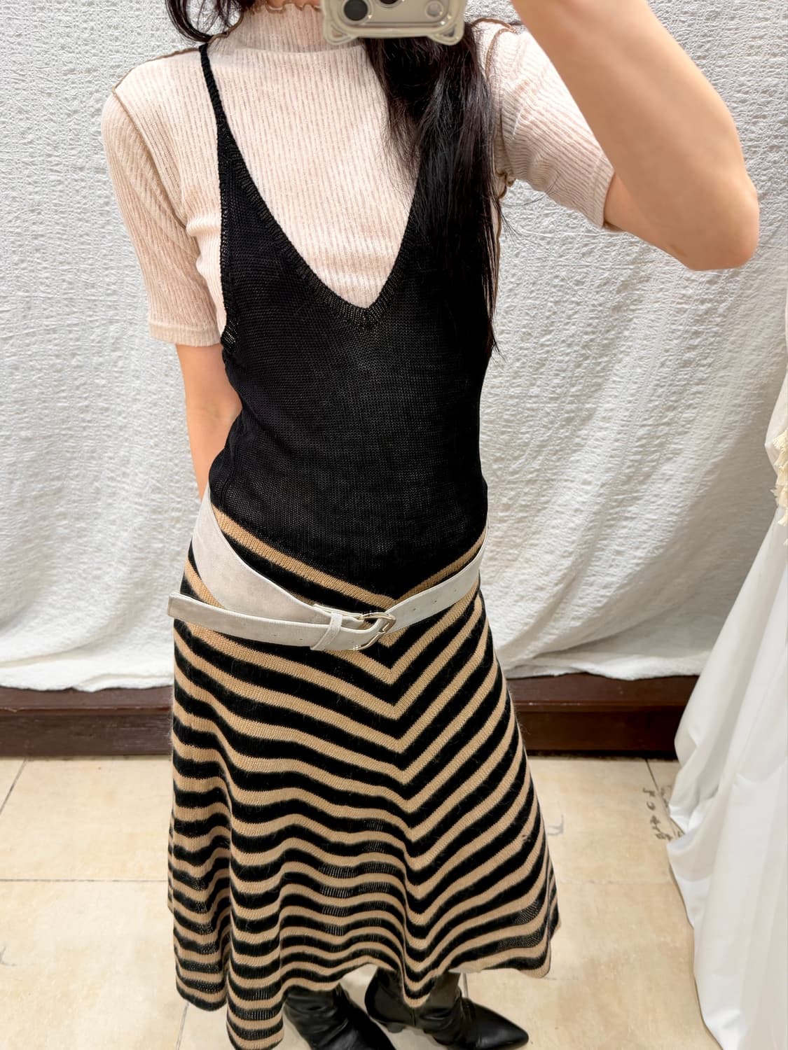 summer stripe knit ops 상품이미지5