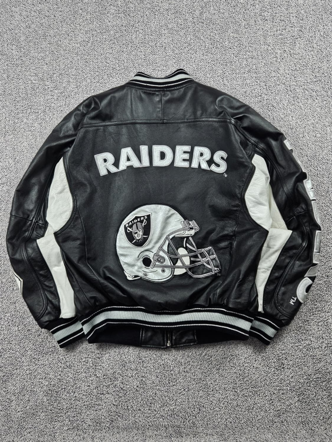 G-lii NFL 오클랜드 레이더스 배색 가죽 자켓 ( S )/ 9898 상품이미지1