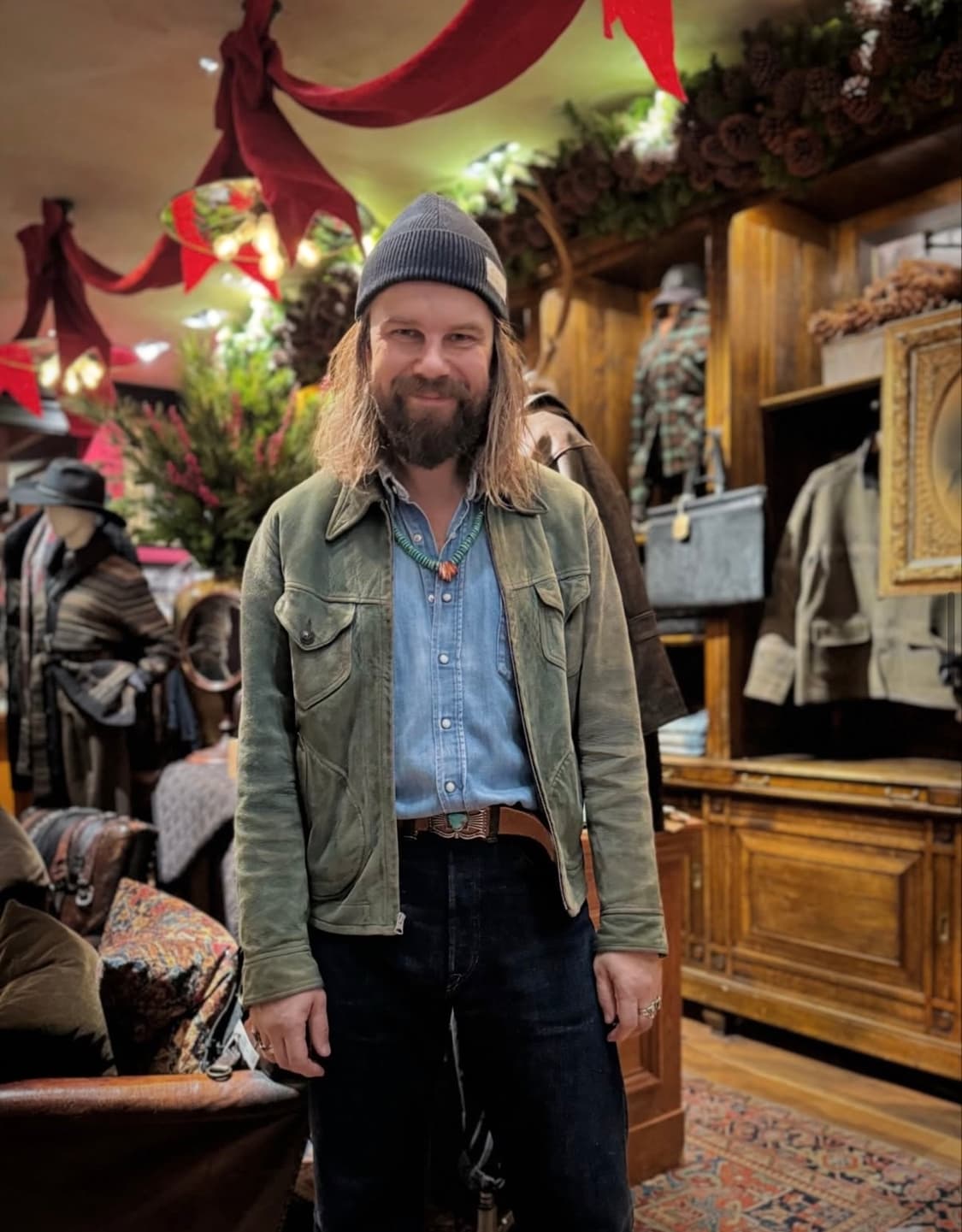 RRL 인디고 레더 자켓 L (m size 교환 우선) 상품이미지1