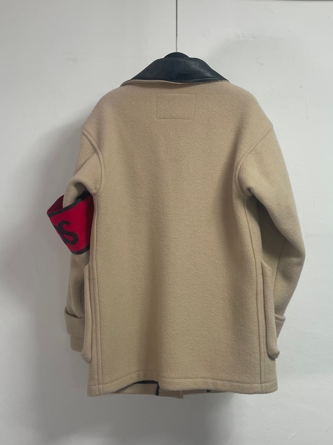 비비안웨스트우드 x 글로버올 레더 카라 울 더플 코트 (on.487) 상품이미지3