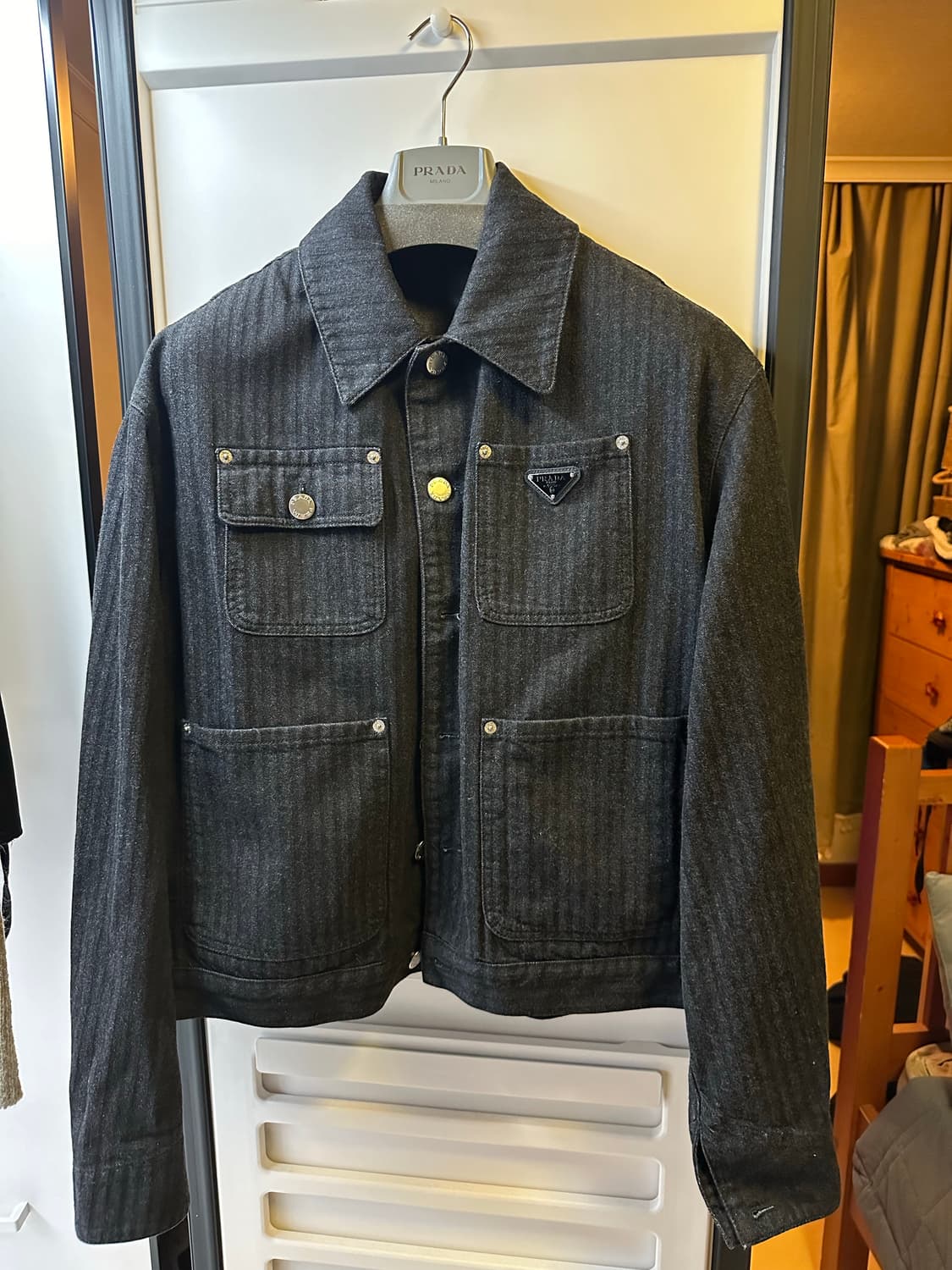 프라다 쉐브론 데님 자켓 M 상품이미지1
