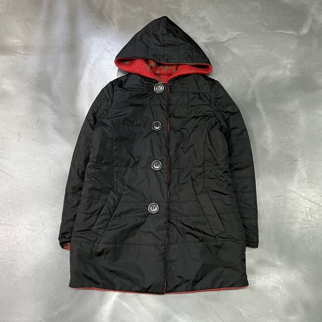  미쏘니 리버시블 패턴 후드 자켓 y14518 상품이미지6