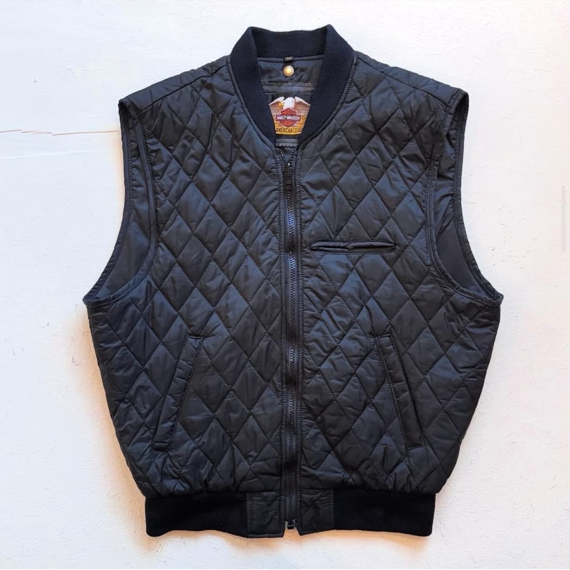 할리데이비슨 퀼팅 블랙 베스트 자켓 상품이미지1