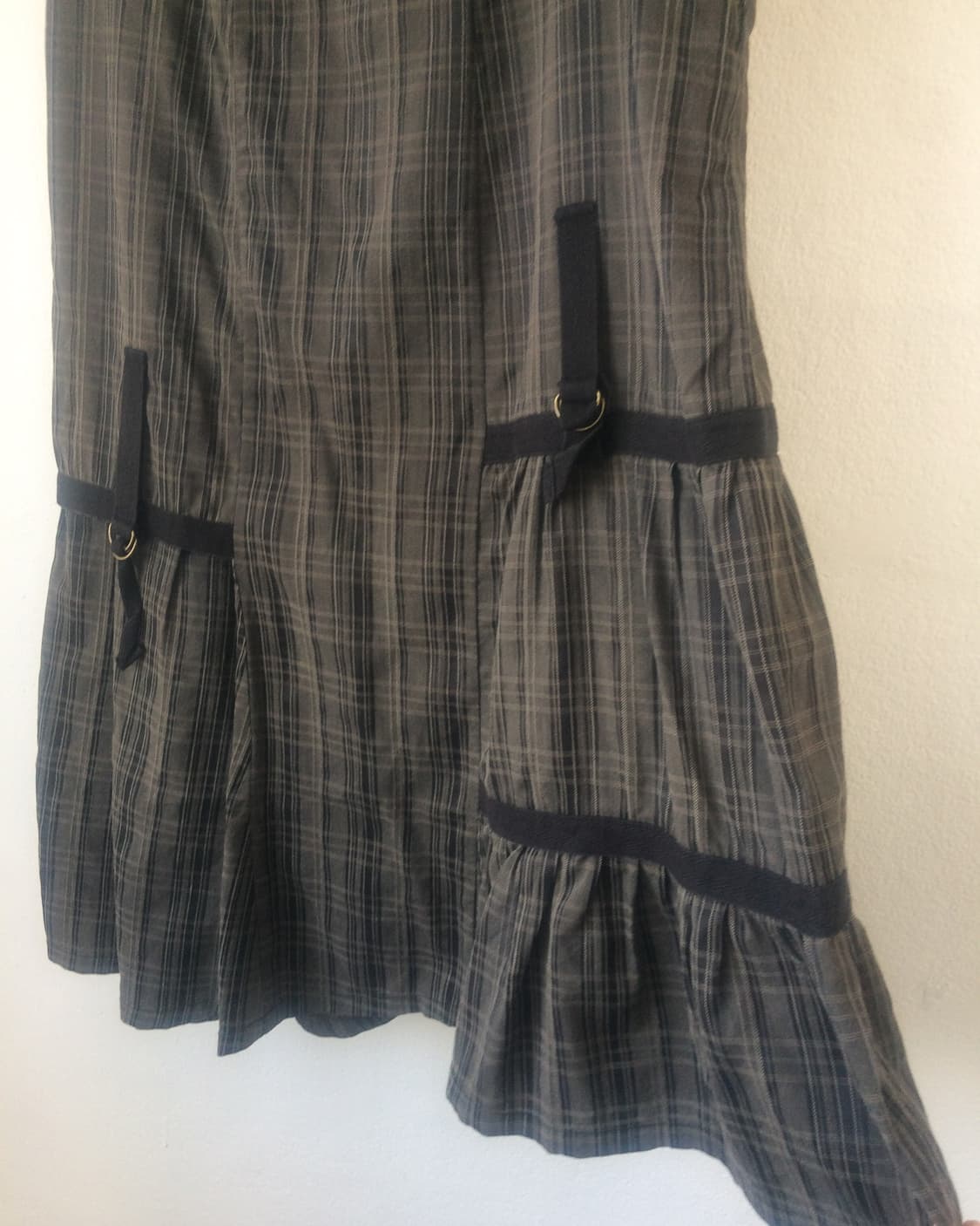 Belted point check pattern skirt 상품이미지4