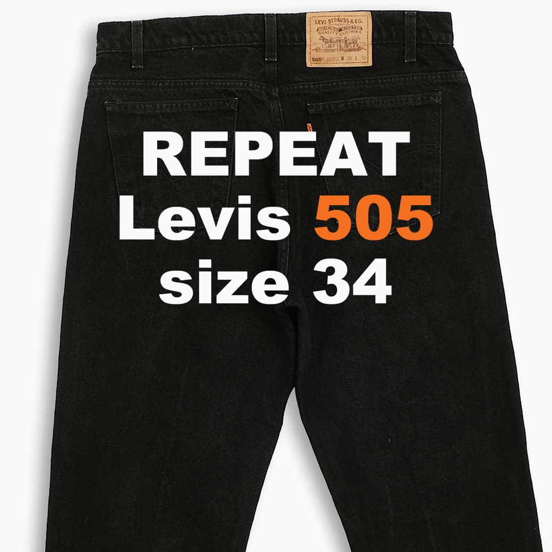 리바이스 505 오렌지탭 흑청 90s 34 인치 OR50536175 상품이미지1