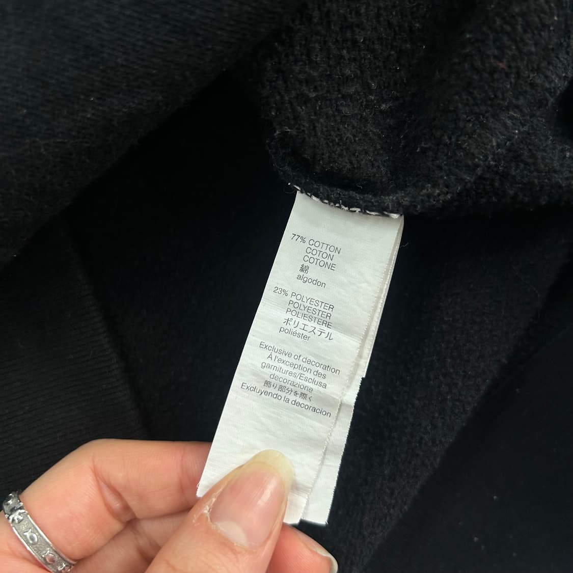 Gap 갭 그레이 로고 블랙 후드티 상품이미지6