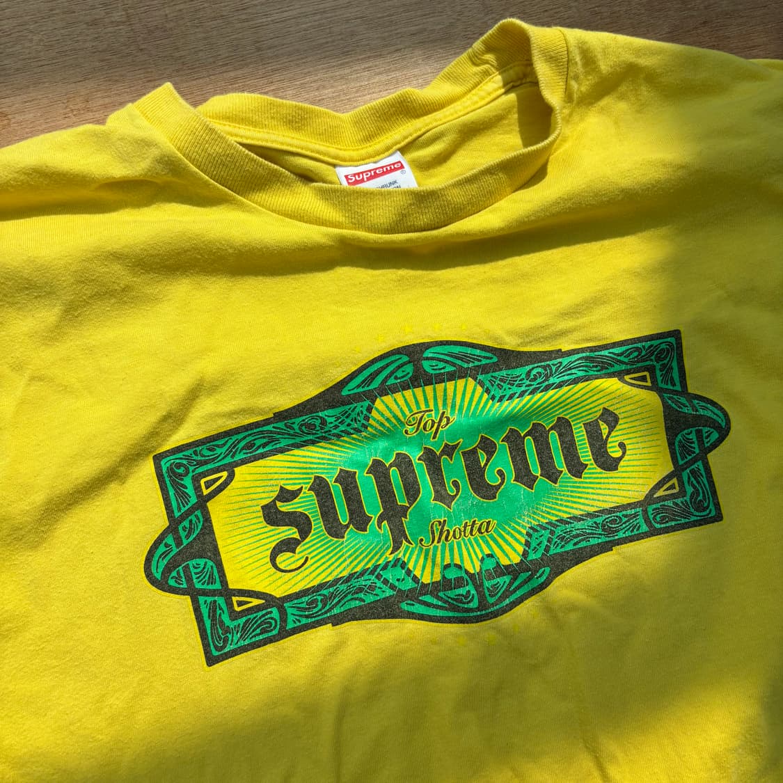 Supreme Top Shotta Yellow Tee 슈프림 상품이미지2