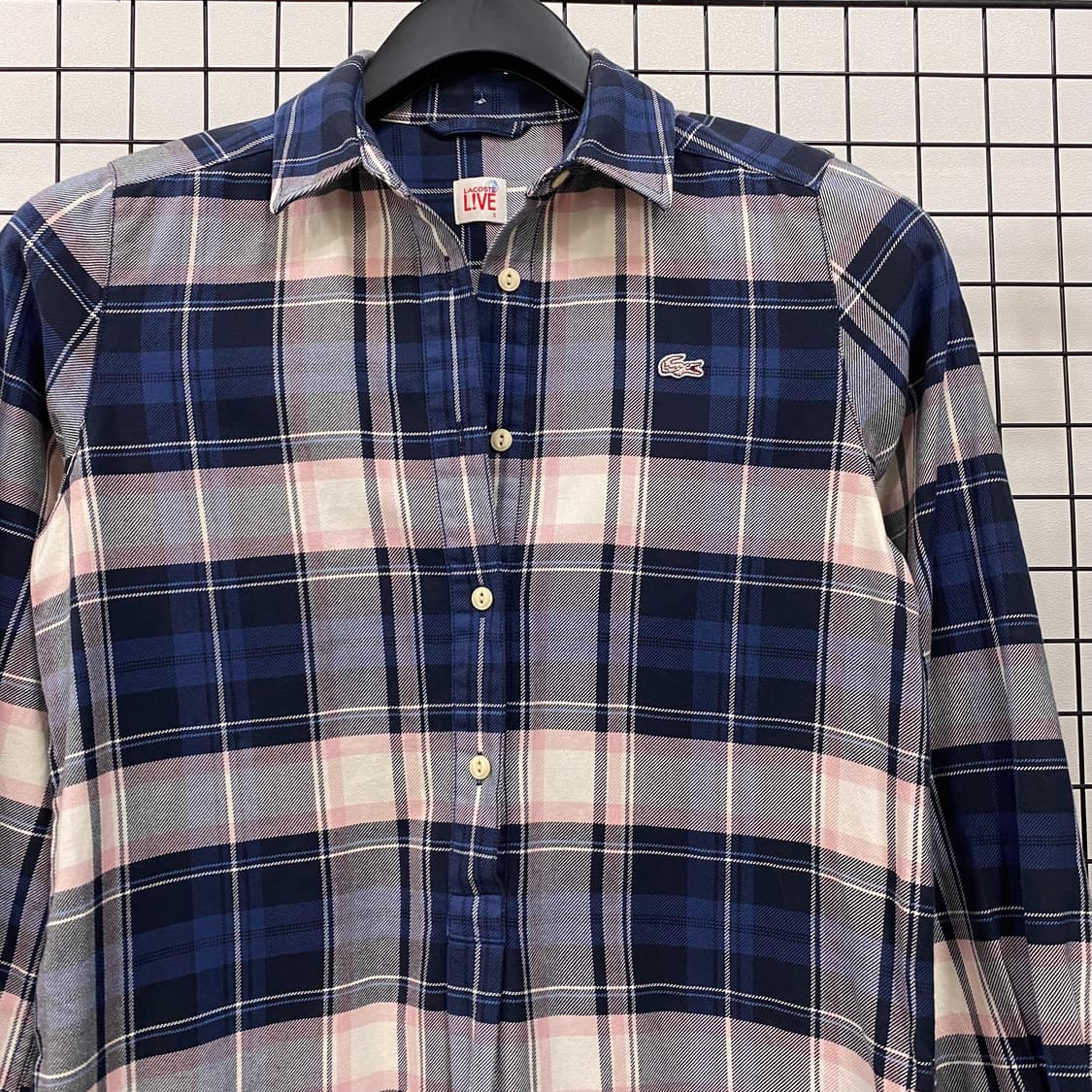 라코스테 라이브 체크 아노락 셔츠 원피스 상품이미지3