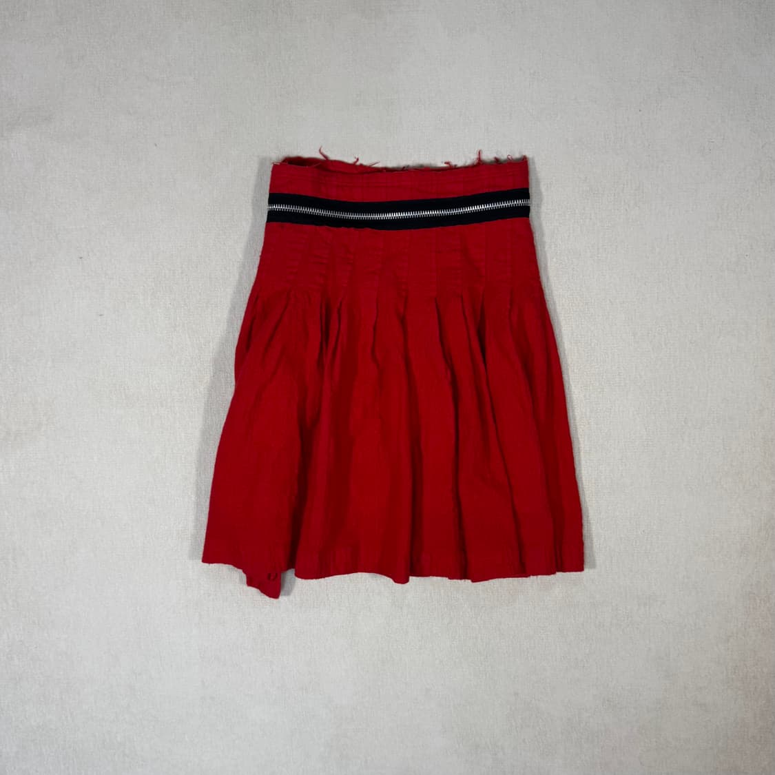 Zipper Wool Long Red Skirt  상품이미지4