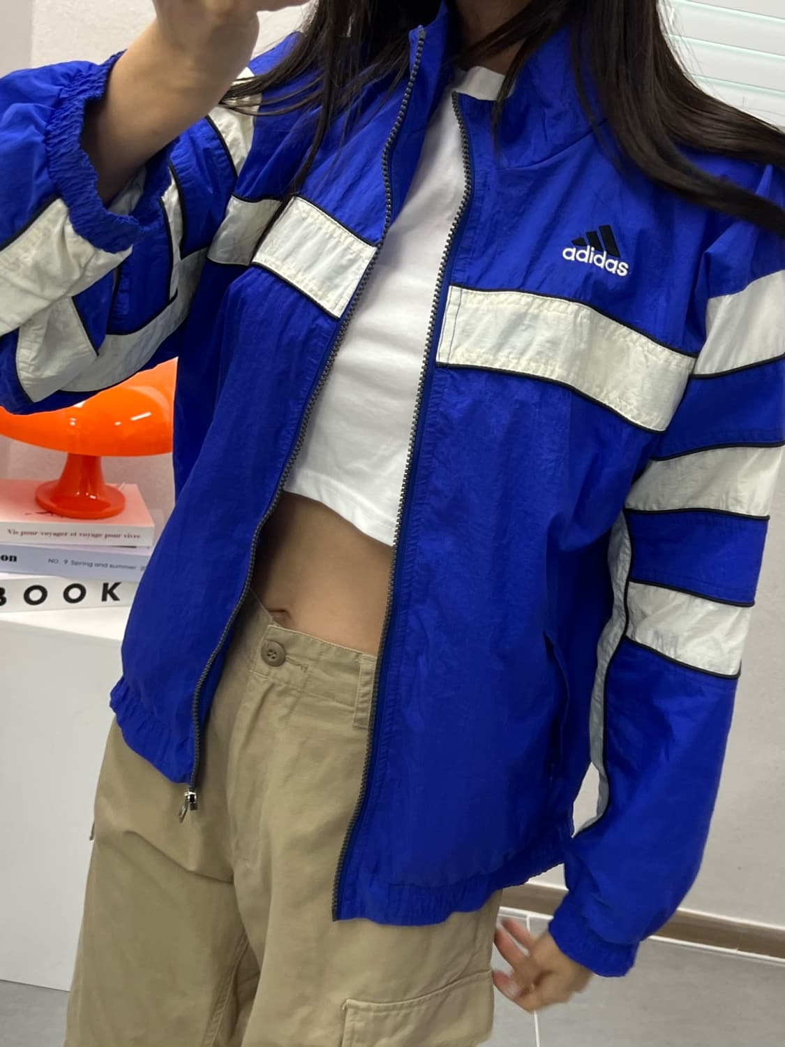 (WOMEN M)90'S 아디다스 빈티지 바람막이-M566 상품이미지9