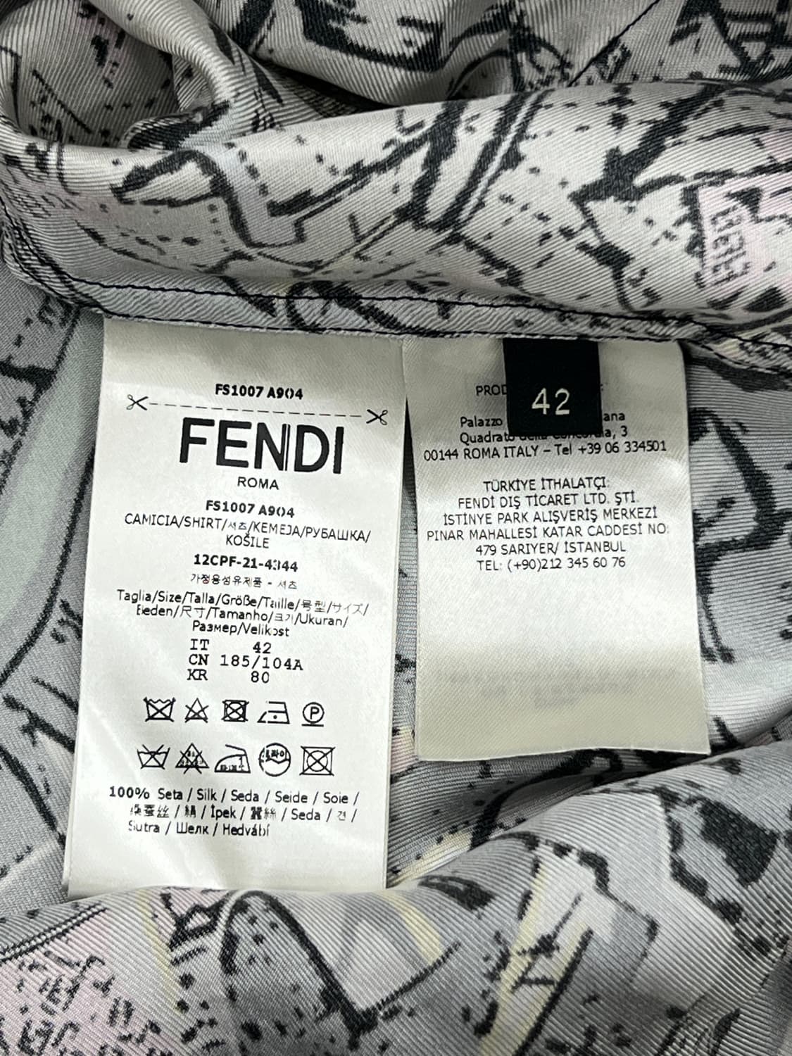 펜디 맵 프린팅 실크 셔츠  상품이미지8