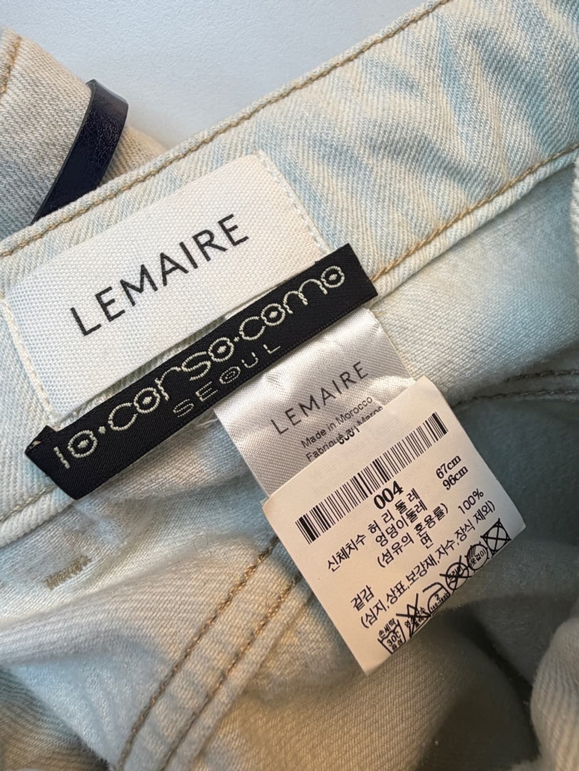 르메르 라이트 워시드 와이드 데님 팬츠  상품이미지8