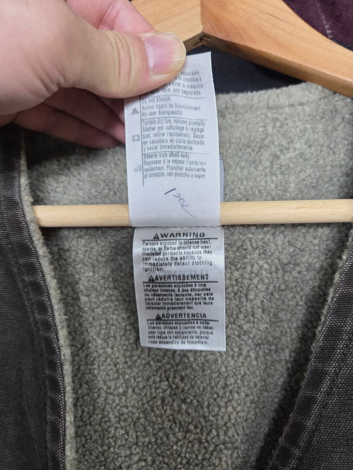 칼하트 빈티지 셰르파 조끼 2xl 레귤러 브라운  상품이미지5