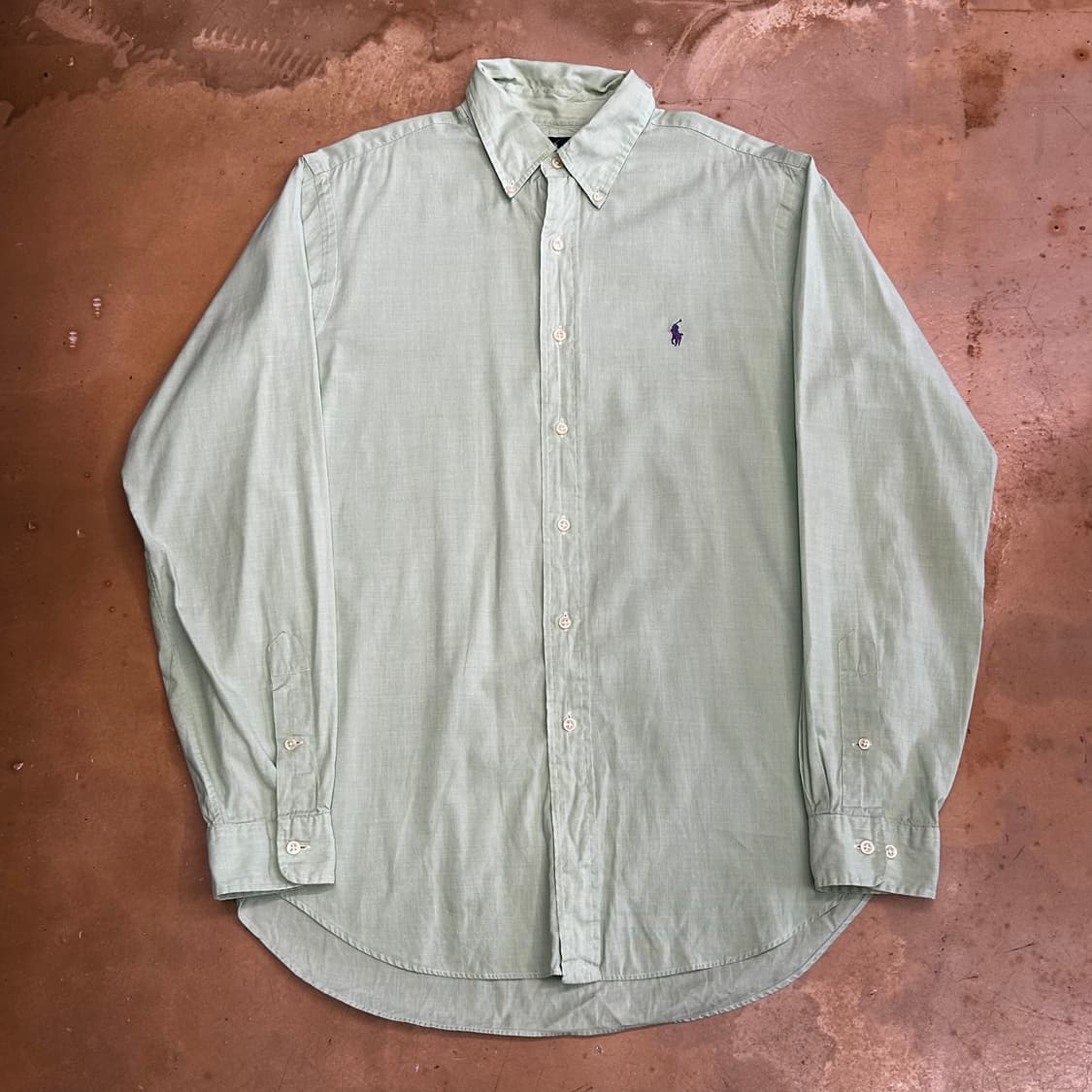 16/L 폴로랄프로렌 클래식핏 민트 코튼 셔츠 상품이미지2