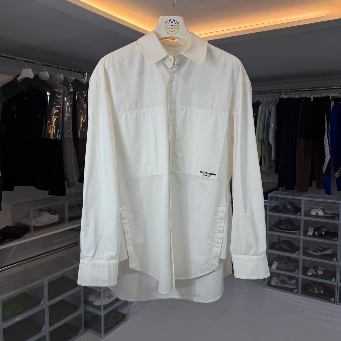 우영미 플라워 백로고 셔츠 상품이미지2