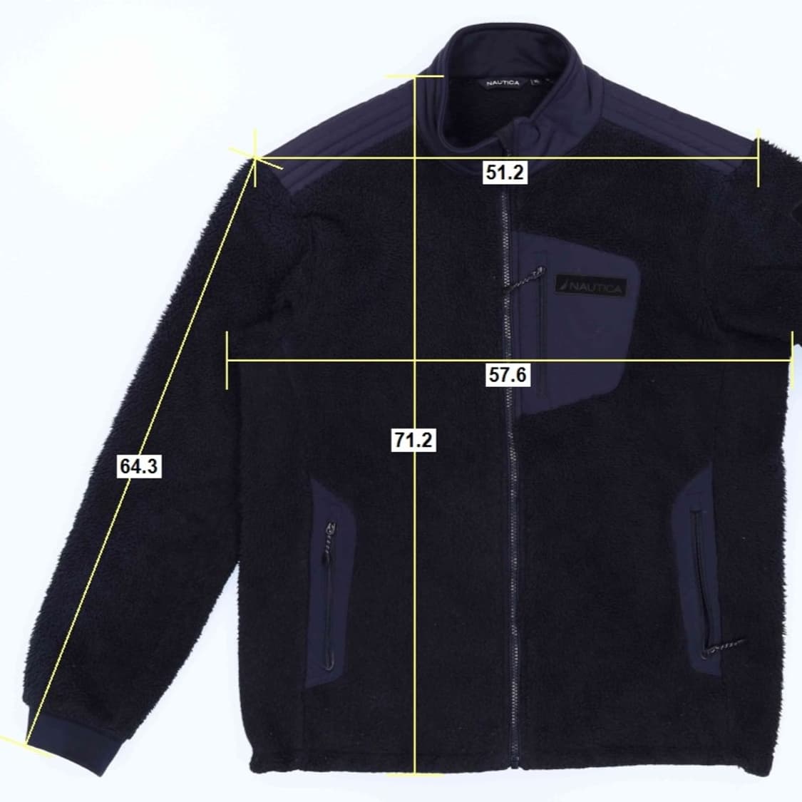 [XL] 노티카 빈티지 보아털 포켓 플리스 후리스 자켓 네이비 3849 상품이미지8